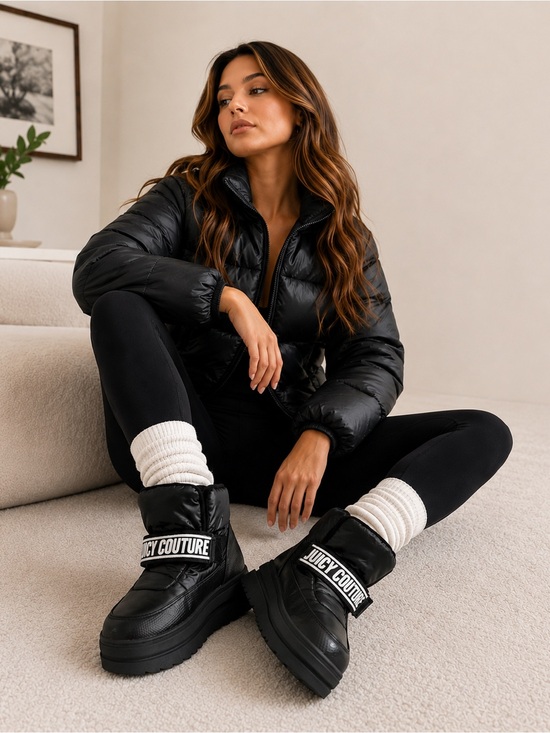 Juicy Couture Shoes - Juicy Couture Veronica Black Platform Winter Boots Size 8 Puffer Snow